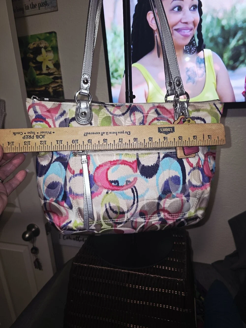 Coach Poppy Ikat Signature C Glam Tote (Style No. 19877) - Picture 9 of 9